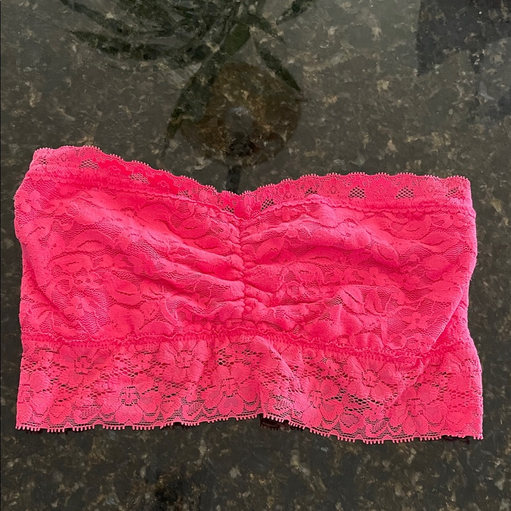 Bebe Fuchsia Lace Bandeau